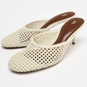 ZARA BRAIDED MULE HEELS